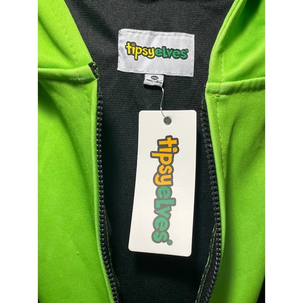 Tipsy Elves Alien Halloween Costume Hooded Jumpsuit Adult 2XL NWT
